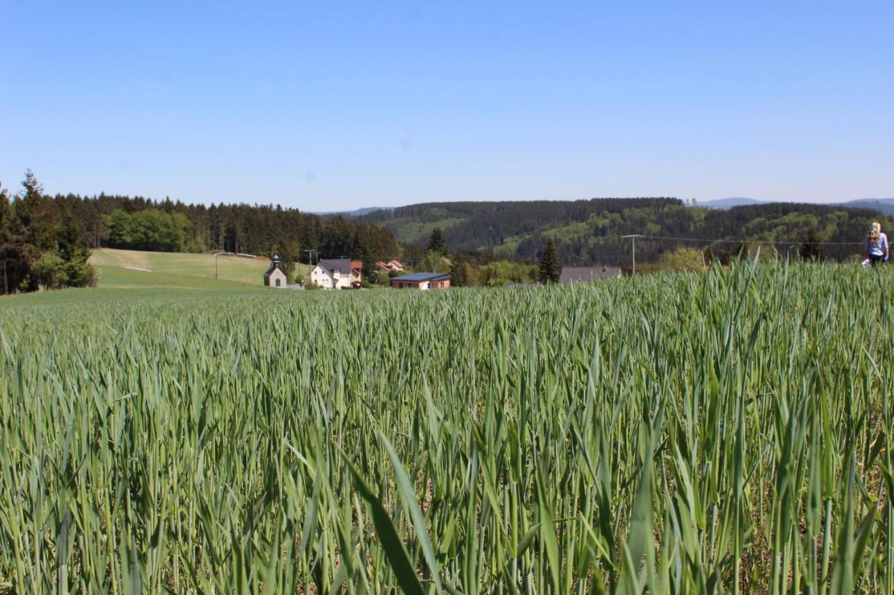 Moderne Ferienwohnung Mit Eigenem Garten Und Traumhaften Blick Wilhelmsthal Bagian luar foto